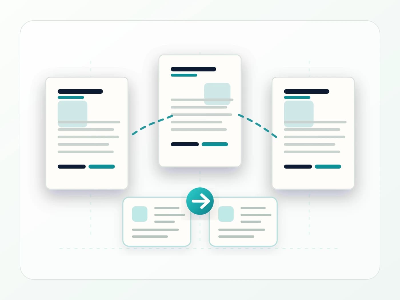 Reusable publication layout templates arranged as structured pages
